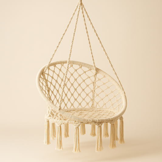 Silla Hamaca de Macramé Premium – Tu Rincón de Calma